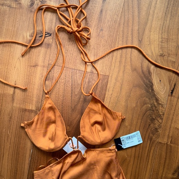 NEW Culta Gaia Kisha Dress / Midi Cutout Dress / Ginger XS - Picture 4 of 9